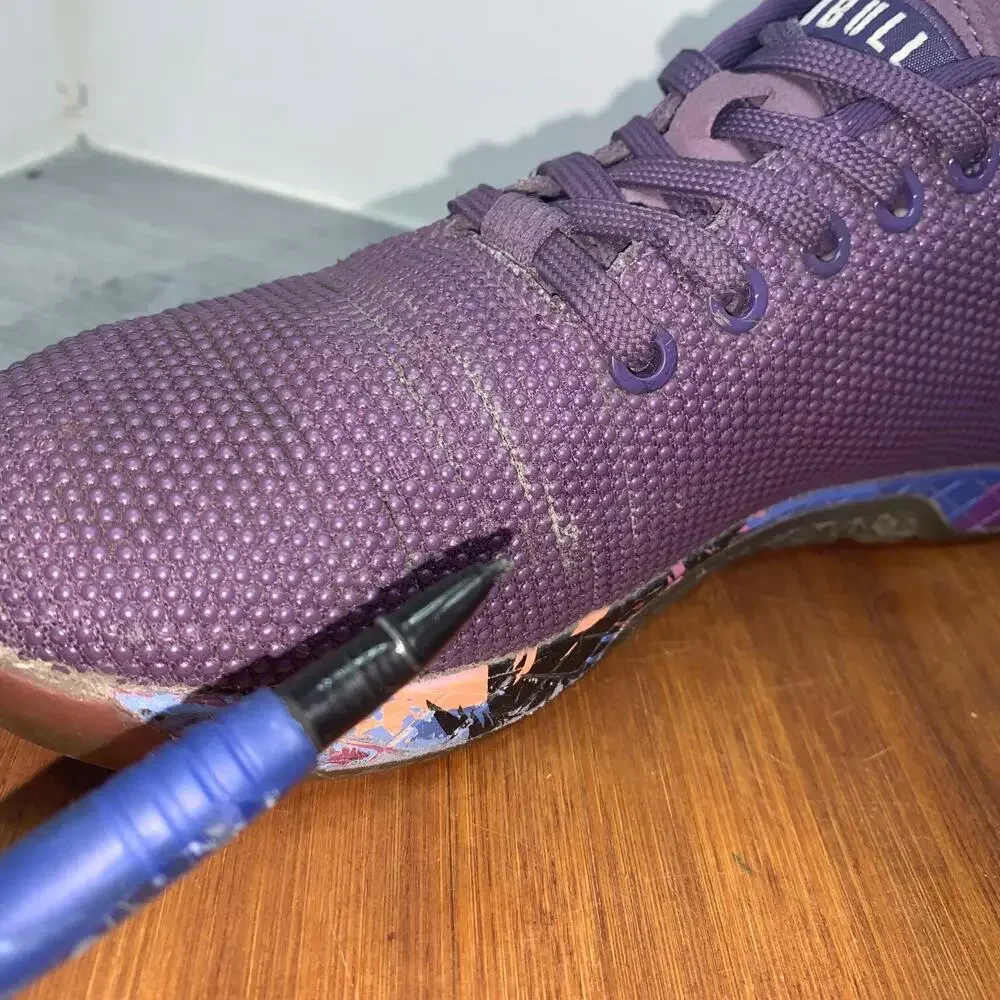 NOBULL Trainers Men’s 6.5 Women’s 8 Superfabric Gym Purple Shoes Colorful *FLAWS
